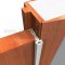 Clear Anodized Hinge on Door Closed