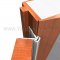 Clear Anodized Hinge on Door Open