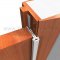 Clear Anodized Geared Hinge on Door Closed