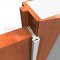 Clear Anodized Continuous Hinge On Door Closed