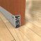 Pemko 4301 automatic door bottom semi-mortised applied onto interior wooden door with epdm seal closed