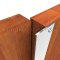 Overlapping Astragal with Silicone Seal on Double Doors, Open