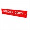 Rockwood Braille Translation Engraved Sign with Custom Text in Red Plastic finish