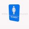 Rockwood Molded Plastic ADA Tactile Sign with Braille, Women's Sign in Blue Plastic Finish