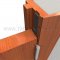 Strips are mortised into door frame