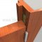 On hinge-side jamb of door