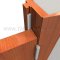 White Kerf Weatherstrip Barzen #WK30 installed On hinge side of door, closed position
