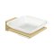 Deltana 55D Bath Series, Frosted Glass Soap Dish, Satin Brass (US4) Finished