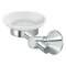 Deltana 88 Bath Series, Frosted Glass Soap Dish Polished Chrome (US26) Finished