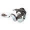 Emtek #8 Rosette with Cortina Lever Dummy Function in US26