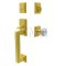 Hamden Entry Set with Diamond Crystal Knob in Satin Brass finish