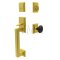 Hamden Entry Set with Ebony Porcelain Knob in Satin Brass finish