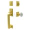 Hamden Entry Set with Hampton Knob in Satin Brass finish