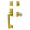 Hamden Entry Set with Old Town Clear Crystal Knob in Satin Brass finish