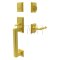 Hamden Entry Set with Ribbon & Reed Brass Lever in Satin Brass finish