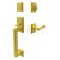 Hamden Entry Set with Rustic Brass Lever in Satin Brass finish