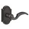 Emtek Napoli Lever, Lost Wax Cast Bronze Handleset, #11 Rosette, Flat Black Bronze (FB)