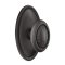 Emtek Parma Knob, Lost Wax Cast Bronze Handleset, #14 Rosette, Flat Black Bronze (FB)