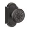 Emtek Petal Knob, Lost Wax Cast Bronze Handleset, #11 Rosette, Flat Black Bronze (FB)