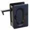 Emtek Pocket Door Lock in Flat Black Finish - Open
