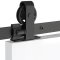 Emtek Classic Top Mount Barn Door Hanger in Flat Black Finish (US19)