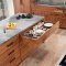 Salice F70 Push Drawer Slide with Push to Open in Rustic Kitchen Cabinets for Pots and Pans