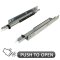 Drawer slide for heavy drawer with integrated push to open