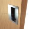 Ives Decorative Cabinet Pull Installed in a Door Cabinet - US26D Finish