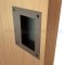 Ives Decorative Square Cabinet Pull Installed in a Door Cabinet - US10B Finish