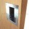 Ives Decorative Square Cabinet Pull Installed in a Door Cabinet - US26D Finish