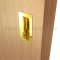 Ives Decorative Rectangle Cabinet Pull Installed in a Door Cabinet - US3 Finish