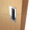 Ives Decorative Rectangle Cabinet Pull Installed in a Door Cabinet - US26 Finish