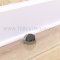 Ives R14 Dome Stop Riser for Installation with Threshold, Satin Chrome (US26D) Finished application