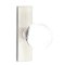 Emtek Bristol Glass Door Knob, Modern Glass Knobset, Stretto Rosette, Satin Nickel (US15) Finish