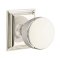 Emtek Laurent Door Knob, Modern Designer Brass, Wilshire, Polished Nickel - Lifetime (US14) Finish
