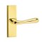 Emtek Basel Door Handle, Modern Designer Brass, Stretto, Unlacquered Brass (US3NL) Finish