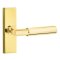 Emtek Myles Door Handle, Modern Designer Brass, Stretto, Unlacquered Brass (US3NL) Finish