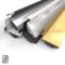Pemko #210 Door Shoe Sweep, L Shaped Aluminum Rain Drip Casing with .5" Fingered Rubber Seal