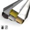 Pemko #217 Door Shoe Sweep, U Shaped Aluminum Casing with .5" Fingered Rubber Seal