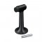 Black Door Stop, Floor Mount, Heavy Duty, 6" Tall