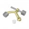 Door Stop Hinge, in polished brass finish