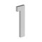 Deltana Stainless Steel Modem Numbers, B Series with Riser, No"1" Digit Satin Stainless Steel (US32D) Finished