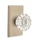 Emtek Astoria Glass Knob, Sandcast Bronze Door Knob, #3 Rosette, Unlacquered Brass Tumbled White Bronze (TWB)