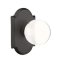 Emtek Bristol Glass Knob, Sandcast Bronze Door Knob, #1 Rosette, Flat Black Bronze (FB)