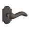 Emtek Cody Lever, Sandcast Bronze Leverset, #1 Rosette, Flat Black Bronze (FB)
