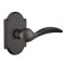 Emtek Durango Lever, Sandcast Bronze Leverset, #1 Rosette, Flat Black Bronze (FB)