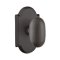Emtek Egg Knob, Sandcast Bronze Door Knob, #1 Rosette, Flat Black Bronze (FB)