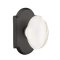 Emtek Hampton Glass Knob, Sandcast Bronze Door Knob, #1 Rosette, Flat Black Bronze (FB)
