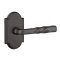 Emtek Montrose Lever, Sandcast Bronze Leverset, #1 Rosette, Flat Black Bronze (FB)