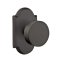 Emtek Round Knob, Sandcast Bronze Door Knob, #1 Rosette, Flat Black Bronze (FB)